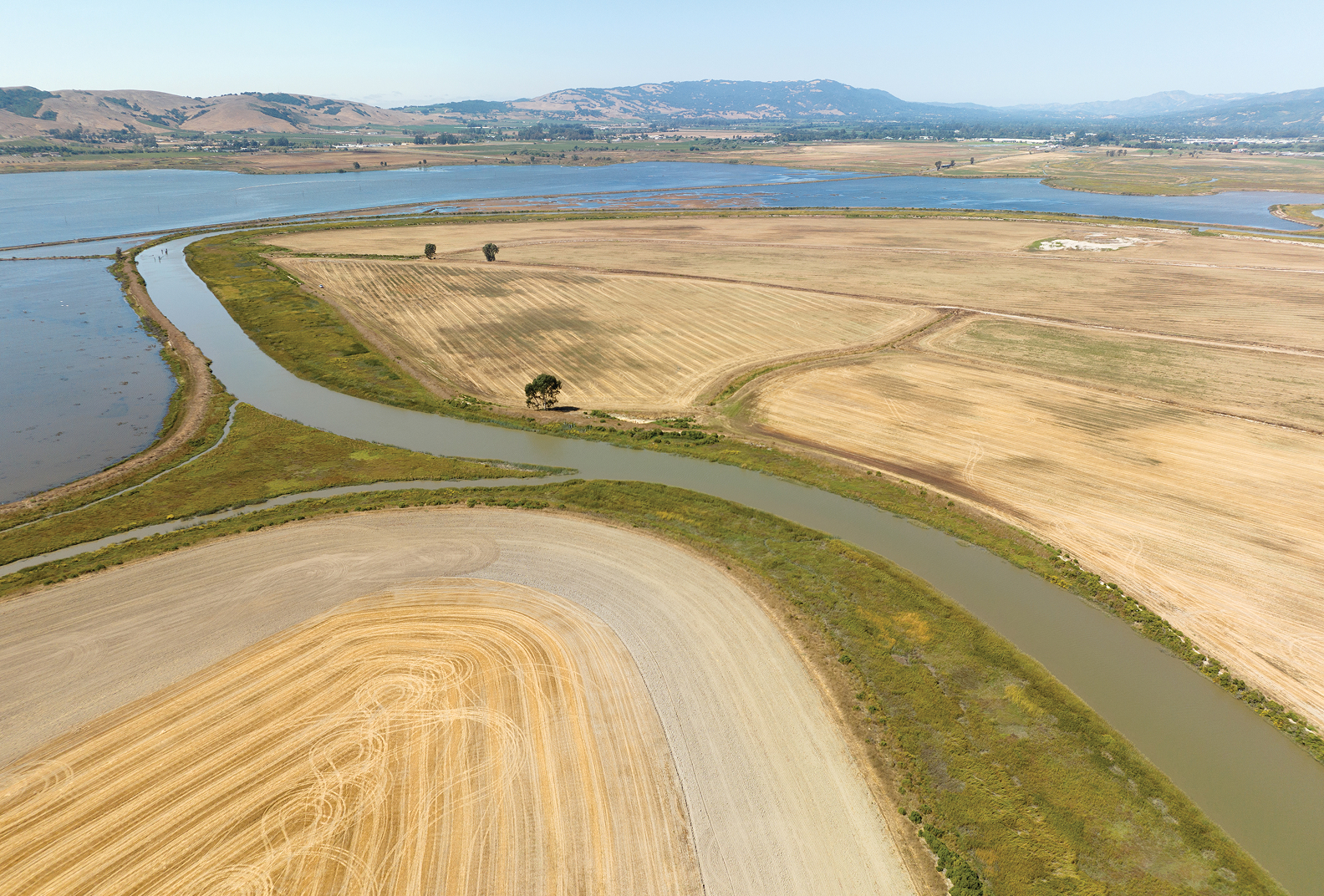 Aerial view of agricultural land at Camp Four