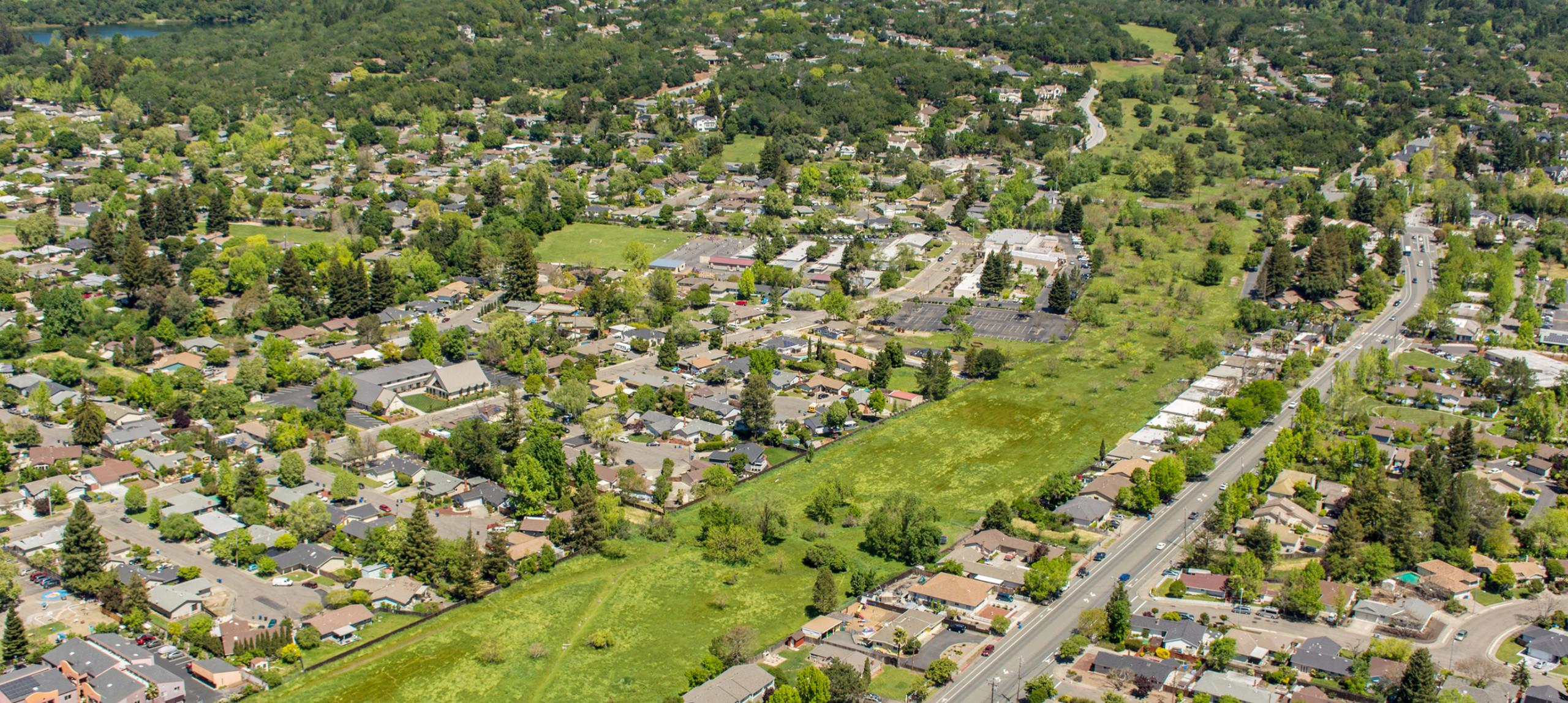 Aerial view of Santa Rosa Southeast Greenway