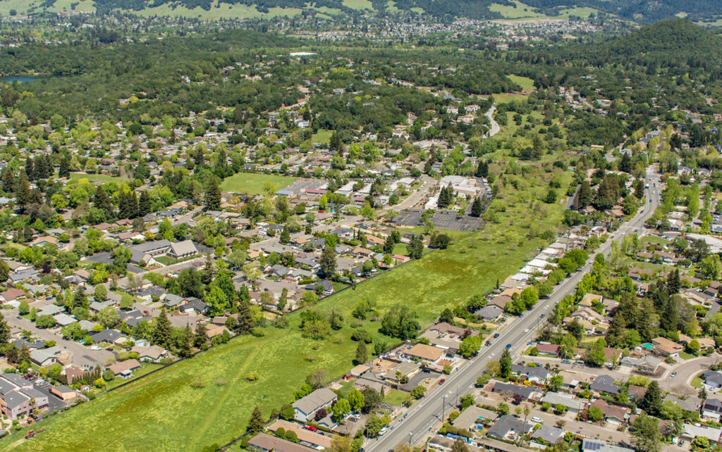 Aerial view of Santa Rosa Southeast Greenway.