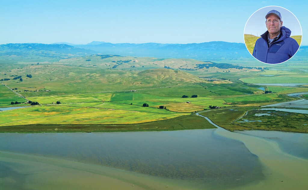 Aerial view of the Sonoma Baylands.
